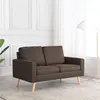 Image de vidaXL Canapé à 2 places Marron Tissu288705