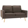 Image de CanapÃ© Ã  2 places Marron Tissu vidaXL vidaXL