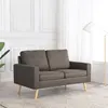 Image de vidaXL Canapé à 2 places Taupe Tissu