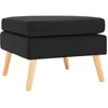 Image de vidaXL Repose-pied Noir Tissu288742