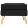 Image de Repose-pied Noir Tissu - VidaXL