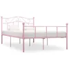 Image de vidaXL Cadre de lit Rose MÃ©tal 140 x 200 cm