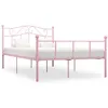 Image de vidaXL Cadre de lit sans matelas rose métal 160x200 cm
