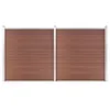 Image de vidaXL Clôture de jardin WPC 353x186 cm Marron