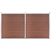 Image de vidaXL Clôture De Jardin Wpc 353x186 Cm Marron