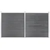 Image de vidaXL Clôture De Jardin Wpc 353x186 Cm Gris