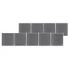 Image de vidaXL Clôture de jardin WPC 1564x186 cm Gris