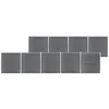 Image de vidaXL Clôture De Jardin Wpc 1564x186 Cm Gris