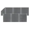 Image de vidaXL Ensemble de clôture WPC 6 Carré + 1 Incliné 1138x186 cm Gris3053238