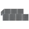 Image de vidaXL Ensemble de clôture WPC 7 Carré + 1 Incliné 1311x186 cm Gris