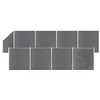 Image de vidaXL Ensemble de clôture WPC 8 Carré + 1 Incliné 1484x186 cm Gris