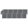 Image de vidaXL Ensemble de clôture WPC 10 Carré + 1 Incliné 1830x186 cm Gris