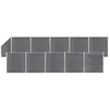Image de vidaXL Vidaxl Ensemble De Clôture Wpc 10 Carré + 1 Incliné 1830x186 Cm Gris