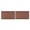 Image de vidaXL Clôture de jardin WPC 353x106 cm marron