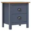 Image de vidaXL Table de chevet Hill Gris 46x35x49,5 cm Bois de pin solide288905