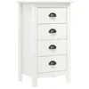 Image de vidaXL Buffet Hill Blanc 46x35x80 cm Bois de pin solide