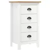 Image de vidaXL Buffet Hill Blanc 46x35x80 cm Bois de pin solide