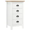Image de vidaXL Buffet Hill Blanc 46x35x80 cm Bois de pin solide