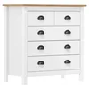 Image de vidaXL Buffet Hill Blanc 79x40x80 cm Bois de pin solide