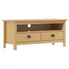 Image de vidaXL Meuble TV Hill Range Marron miel 110x40x47cm Bois de pin solide