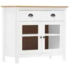 Image de vidaXL Vidaxl Buffet Hill Blanc 90x40x80 Cm Bois De Pin Solide