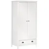 Image de vidaXL Garde-robe à 2 portes Hill Blanc 89x50x170cm Bois de pin solide288948