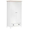 Image de vidaXL Garde-robe à 2 portes Hill Blanc 89x50x170cm Bois de pin solide288950