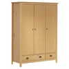 Image de vidaXL Garde-robe à 3 portes Hill 127x50x170 cm Pin solide288951