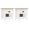 Image de vidaXL Tables de chevet 2 pcs Hill 46x35x49,5 cm Bois de pin solide288970
