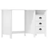 Image de vidaXL Bureau Hill avec 3 tiroirs 120x50x74 cm Bois pin massif288996