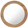 Image de vidaXL Miroir mural 60 cm Teck Rond