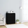 Image de vidaXL Buffet Noir 60x35x76 cm Bois d'ingénierie801383