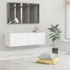 Image de vidaXL Meuble TV Blanc 100x30x30 cm Bois d’ingénierie801481