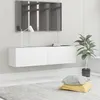 Image de vidaXL Meuble TV Blanc 120x30x30 cm Bois d’ingénierie801490