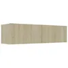 Image de Vidaxl Meuble Tv ChÃªne Sonoma 120x30x30 Cm AgglomÃ©rÃ©