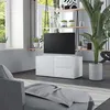 Image de vidaXL Meuble TV Blanc 80x34x36 cm Bois d'ingénierie801850