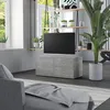 Image de vidaXL Vidaxl Meuble Tv Gris Béton 80x34x36 Cm Bois D'ingénierie