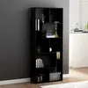 Image de vidaXL Bibliothèque Noir 67x24x161 cm Bois d'ingénierie801878