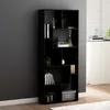Image de BibliothÃ¨que Noir 67x24x161 cm AgglomÃ©rÃ© - VidaXL