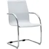 Image de vidaXL Vidaxl Chaise De Bureau Cantilever Blanc Similicuir
