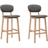 Image de vidaXL Vidaxl Tabourets De Bar 2 Pcs Gris Foncé Tissu