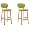 Image de vidaXL Tabourets de bar lot de 2 vert tissu