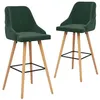 Image de vidaXL Tabourets de bar lot de 2 vert foncé velours289465