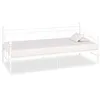 Image de vidaXL Cadre de lit de jour sans matelas blanc métal 90x200 cm284668