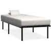 Image de vidaXL Cadre de lit Noir MÃ©tal 90 x 200 cm