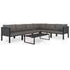 Image de vidaXL Salon de jardin 7 pcs avec coussins Résine tressée Anthracite49401