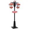 Image de vidaXL Lampadaire de Noël avec Père Noël Noir et rouge 81x40x188cm PVC