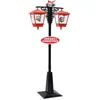 Image de vidaXL Vidaxl Lampadaire De No?L Avec P¿¿Re No?L Noir Et Rouge 81x40x188cm Pvc