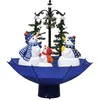 Image de VIDAXL Arbre de NoÃ«l neigeux avec base de parapluie Bleu 75 cm PVC