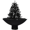 Image de VIDAXL Arbre de NoÃ«l neigeux avec base de parapluie Noir 75 cm PVC